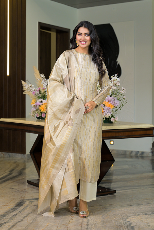 Resham sheer kurta set