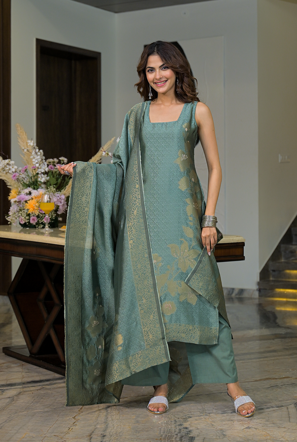 Kavya silk suit set