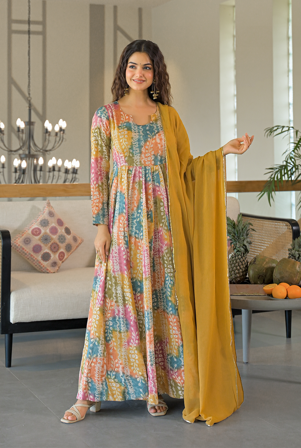 Ayesha multicolor maxi set