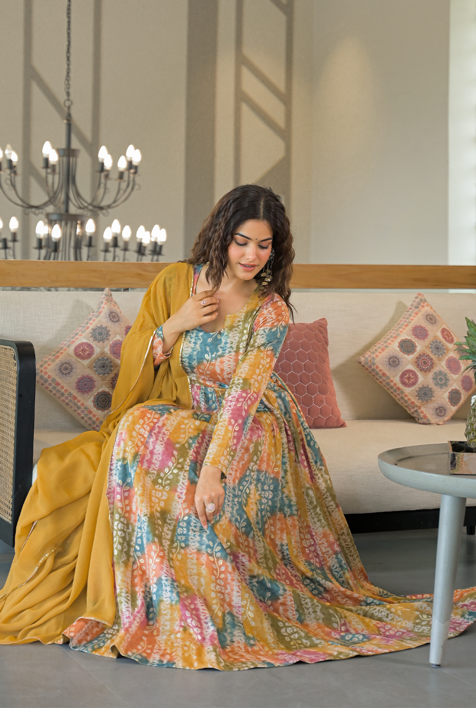 Ayesha multicolor maxi set